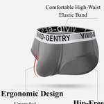 3 Pack Men's U-Pouch Enhanced Large Pouch Double Layer Breathable Briefs
