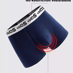 4 Pack Men's 10A Antibacterial Cotton Trunks with Oyster Massage Pouch