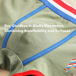 3 Pack Men's Solid Color Mid-Rise Breathable Antibacterial Sporty Cut Trunks