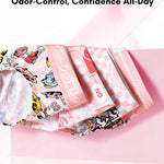 4 Pack Men's Antibacterial Cotton Breathable with Trendy Print Briefs