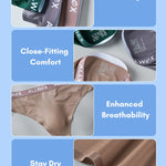 4 Pack Men's Trendy Design Solid Color Quick-Dry Breathable Thongs