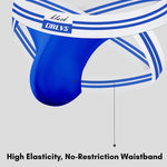 2 Pack Men's Sexy Low-Rise Breathable Trendy Design Lightweight Jockstrap