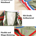 3 Pack Men's Solid Color Mid-Rise Breathable Antibacterial Sporty Cut Trunks