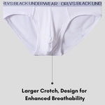 2 Pack Men's Trendy Seamless Waistband Ultra-Soft Fabric Stay-Put Fit Briefs
