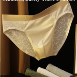 3 Pack Men's Ice Silk 10A Cooling Camellia Satin Lace Briefs