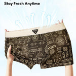 4 Pack Men's Ice Silk Antibacterial Breathable Seamless Comfort Trunks