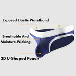 3 Pack Men's Day-Long Comfort Supportive Pouch Snug Fit Briefs