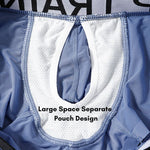 3 Pack Men's Breathable Large Separate Pouch Elastic Waistband Briefs