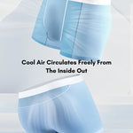 4 Pack Men's Sporty & Breathable Seamless Ice Silk Smooth Trunks