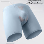 2 Pack Men's Solid Color Loose-Fit Workout Prevent Chafing Boxer Briefs
