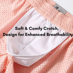 2 Pack Men's Seamless Comfort Quick-Dry Lightweight & Airy Mesh Boxers Shorts