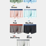 4 Pack Men's Sporty & Breathable Seamless Ice Silk Smooth Trunks