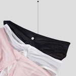 Men's Solid Color Detachable Front Pouch & Back Slit Briefs