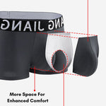 3 Pack Men's Solid Color Low-Rise Seamless Comfort Soft Touch Trunks