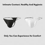 2 Pack Men's Suspenders Design U-Pouch & Low-Rise Thongs