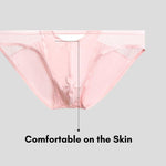 2 Pack Men's Ultra-Soft Modal Sheer Single-Layer Low-Rise Briefs