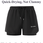 Men's Quick Dry Double Layer Mesh Breathable UPF Drawstring Swimming Boxers
