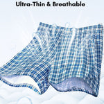 3 Pack Men's Loose Fit Mid-Rise Comfy Waistband Quick-Dry Boxers Shorts