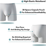 4 Pack Men's Seamless Ice Silk Quick-Dry U-Pouch Cooling Touch Boxer Briefs