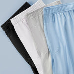 3 Pack Men's Solid Color Thin Breathable Odor-Control Seamless Boxer Briefs