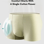 4 Pack Men's Antibacterial Cotton Gusset Striped Lightweight Trunks