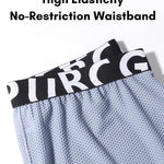 2 Pack Men's Ice Silk Side-Slit Athletic Loose Fit Elastic Lounge Sleep Boxer Shorts