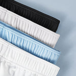 3 Pack Men's Solid Color Thin Breathable Odor-Control Seamless Boxer Briefs