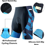 Men's Quick-Dry Print & Side Pockets Outdoor Cycling Activewear Tights