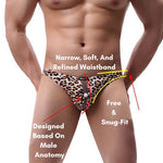 Men's Stretch Briefs with Convertible Front Opening & Open-Back Design