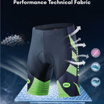 Men's Quick-Dry Print & Side Pockets Outdoor Cycling Activewear Tights
