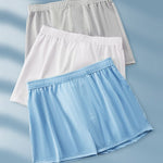 3 Pack Men's Solid Color Thin Breathable Odor-Control Seamless Boxer Briefs