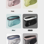 3 Pack Men's Cooling Airflow Second-Skin Feel Ice Silk Touch Briefs