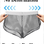Men's Fishnet Hollow Out Breathable Antibacterial High Elastic Boxer Briefs