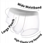3 Pack Men's Ice Silk Ultra Thin Seamless Breathable Quick Dry Briefs