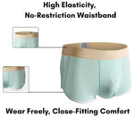 4 Pack Men's Ultra-Thin Breathable Solid Color Separated Pouch Smooth Trunks