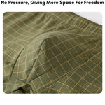 4 Pack Men's Plaid Cotton Trunks with U Pouch and Double Layer Gusset
