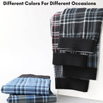 2 Pack Men's Grid Print Breathable Antibacterial Soft Cotton Trunks