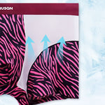 3 Pack Men's Breathable & Soft Ice Silk Leopard Quick-Dry Trunks
