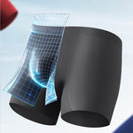 2 Pack Men's Seamless Ice Silk Smooth Touch Antibacterial Boxer Briefs