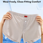 3 Pack Men's Ice Silk Loose-Fit Wide Comfy Waistband Soft Boxer Shorts