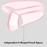 2 Pack Men's Ice Silk Breathable Sexy Low-Rise Anti-Odor Briefs