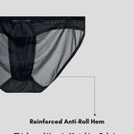 2 Pack Men's Ice Silk Breathable Sexy Low-Rise Anti-Odor Briefs
