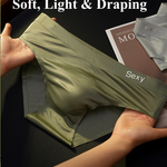 4 Pack Men's Ice Silk 10A Antibacterial Lightweight High Elastic Satin Briefs