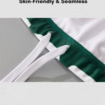 2 Pack Men's Low-Rise Printed Quick-Dry Seamless Comfort Swim Briefs