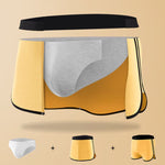 2 Pack Men's Loose-Fit Home Shorts with Breathable Built-in Brief Liner