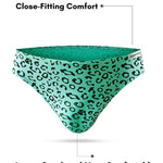 3 Pack Men's High Stretch Leopard Style Sexy Low-Rise Briefs