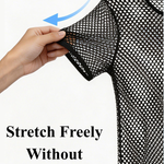 Men's Fishnet Hollow Out Breathable High Elastic Activewear Tops