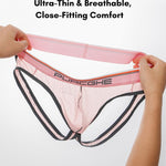 3 Pack Men's Trendy Sexy Seamless Comfort Supportive Fit Jockstrap