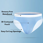 4 Pack Men's Seamless Quick-Dry with Enhancing U-Pouch Briefs