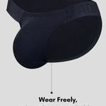 2 Pack Men's Low-Rise High-Cut Ribbed Cotton Bikini